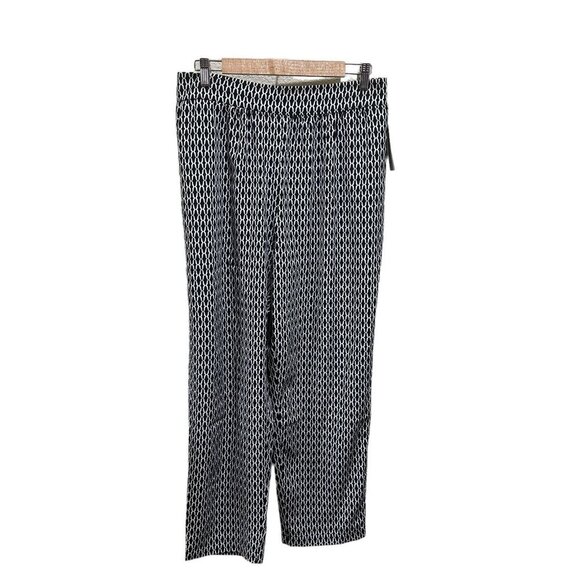 NY Collection Womens XL High Rise Printed Slim Pull On Pleated Front Pants NWT - Picture 3 of 12